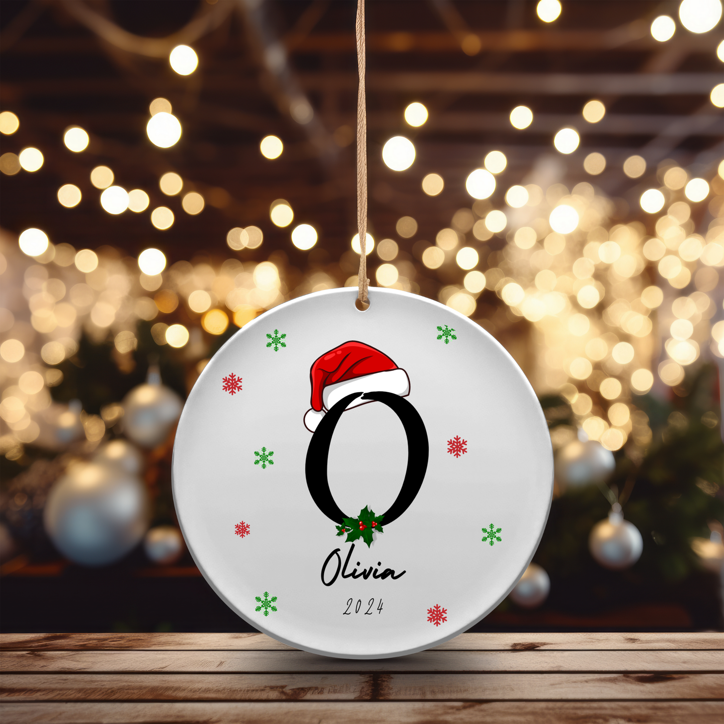 letter name Christmas Ornament