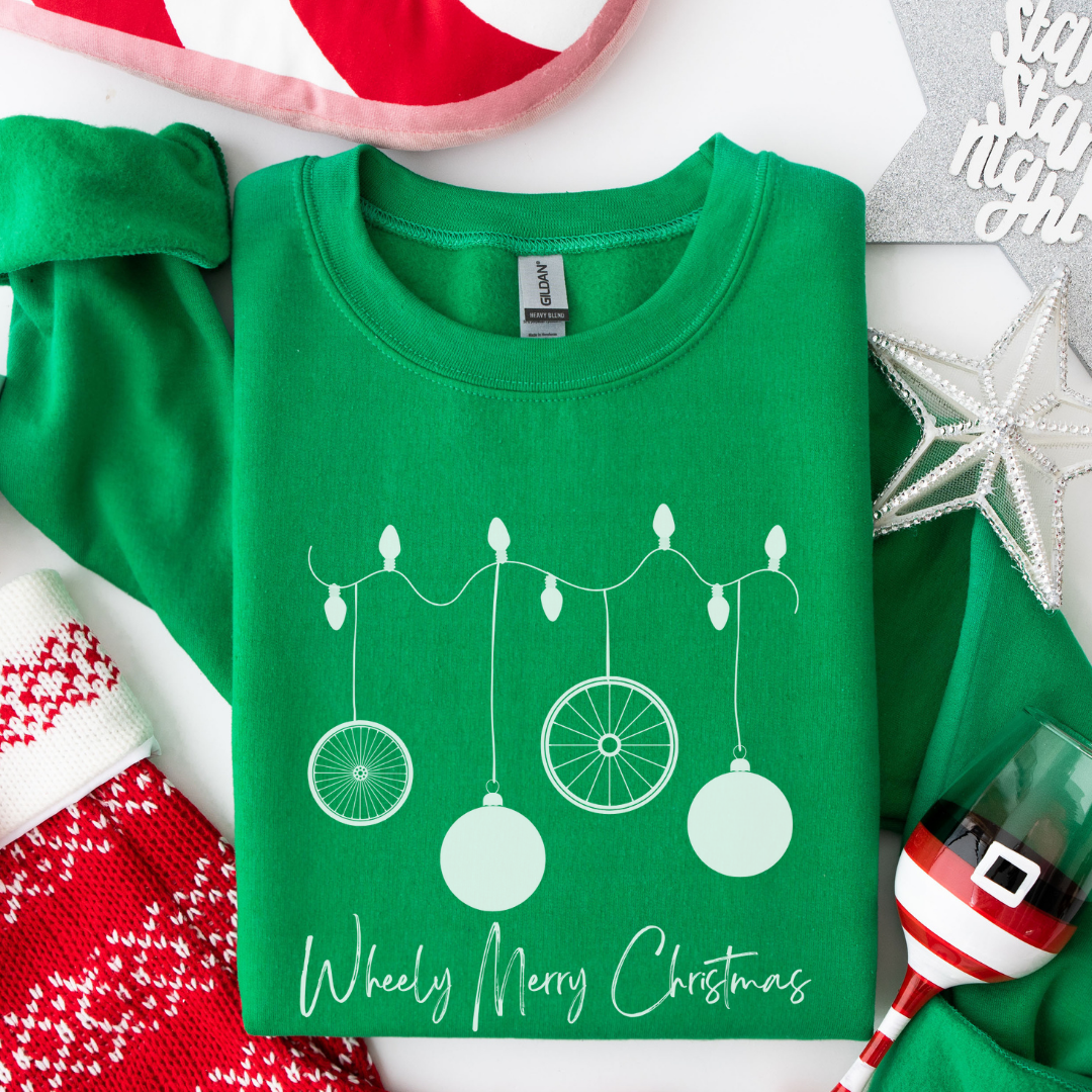 Sweatshirt Christmas Bike Lovers and Crhistmas balls